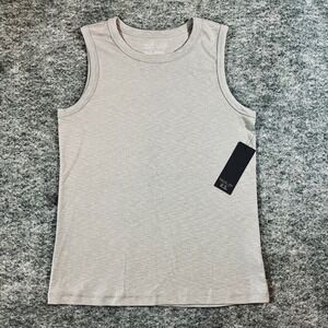 Rachel Zoe Tank Top Women L Grey Gray Sleeveless Cotton Modal Stretch Layering